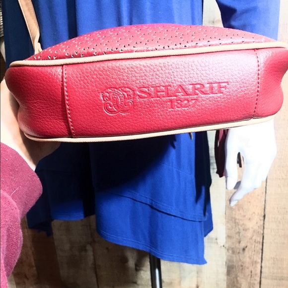 Sharif 1827 Red Leather Crossbody - Picture 4 of 7